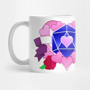 DiceHeart - Ace Banner, Dark Blue Dice Mug